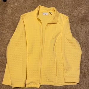 Breckenridge Lemon yellow quilted jacket. Size 1X